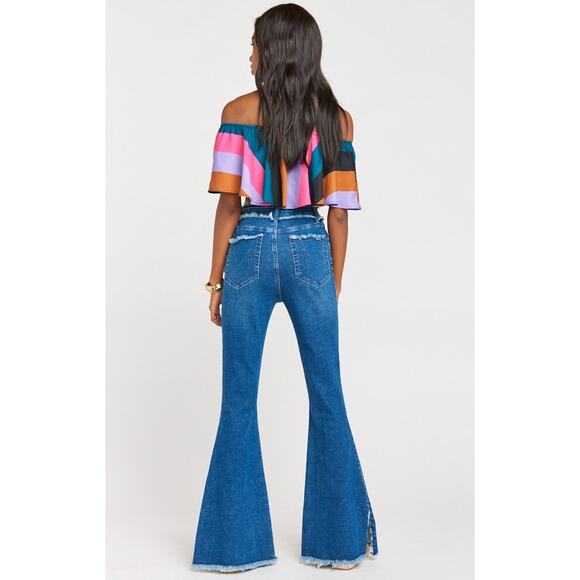Show Me Your Mumu Austin High Waist Flare Jeans Lakeside Size 29 - Picture 2 of 14